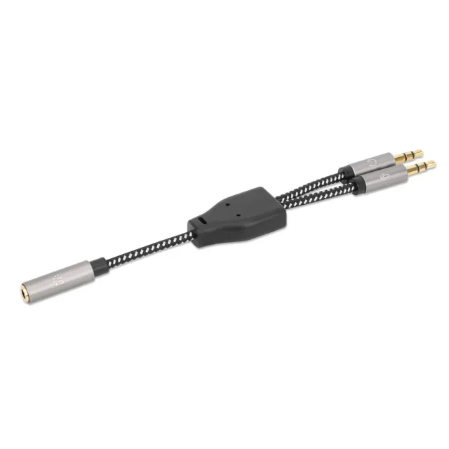 Manhattan cavo adattatore cuffie jack 3,5mm Y microfono