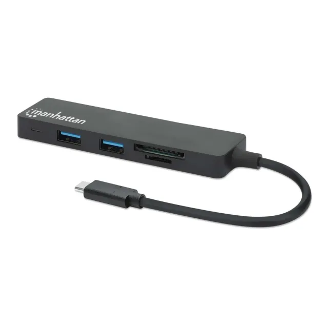 Manhattan Hub USB-C 3 porte USB-A lettore SD