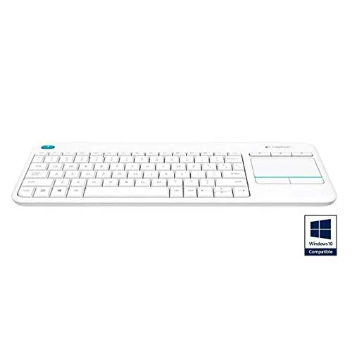 Logitech K400 Plus tastiera wireless bianca con touchpad
