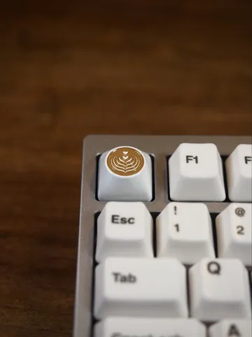 CoffeeKeys Latte keycap artisan zinco marrone