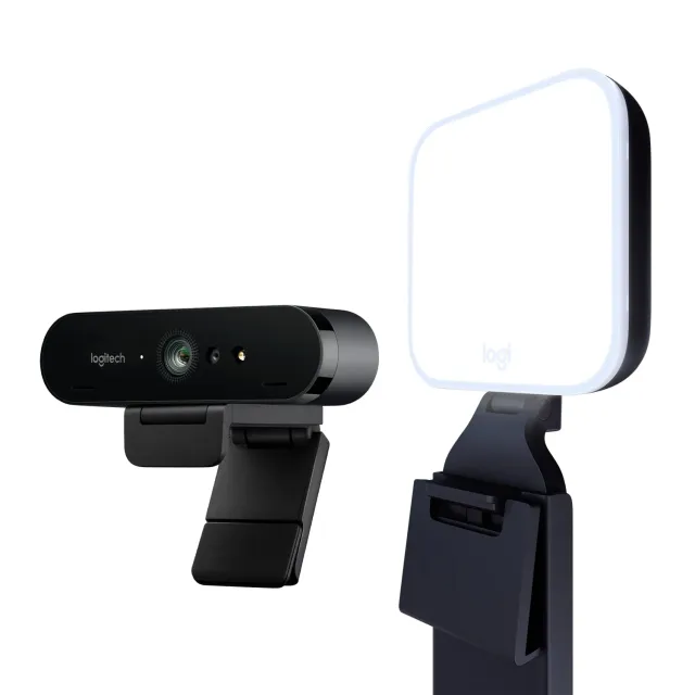 Logitech Brio + Litra Glow kit webcam 4K e luce