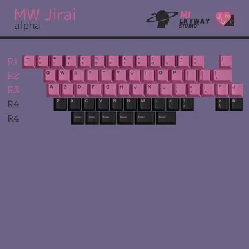 CoffeeKeys MW Jirai Set keycap rosa nero