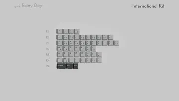 GMK Rainy Day R3 Keycaps Set Tastiera Grigi