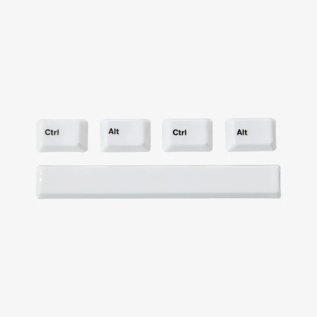 Cerakey J SET-1.5u Add-on & 7u SP keycap ceramica White