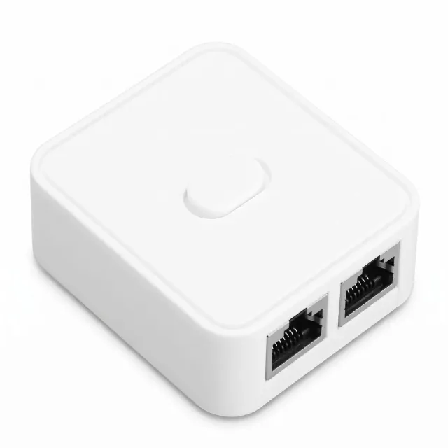 Zunate Splitter Ethernet RJ45 2 Porte Gigabit 1000 Mbps