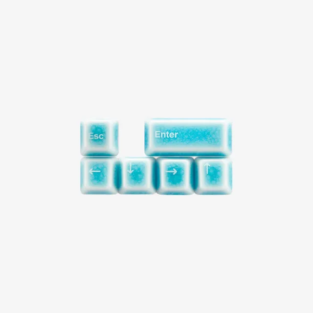 Cerakey D Set-Add tasti ceramica White Blank aggiuntivi