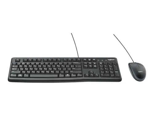 Logitech MK120 combo tastiera e mouse con filo nero