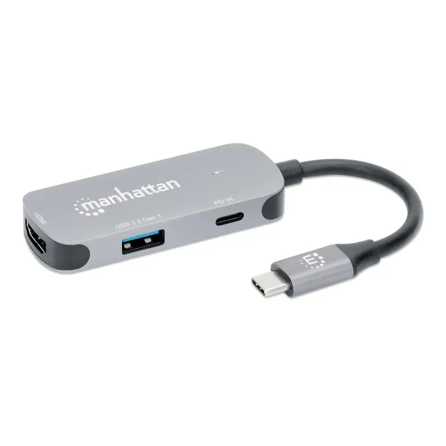 Manhattan Converter Dock USB-C HDMI 4K USB-A PD 100W