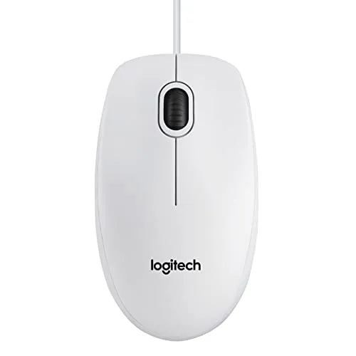 Logitech B100 mouse con filo USB bianco 800 DPI