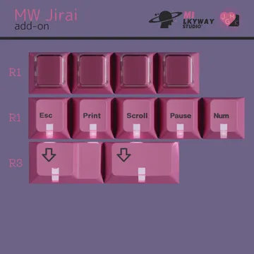 CoffeeKeys MW Jirai Set keycap rosa nero