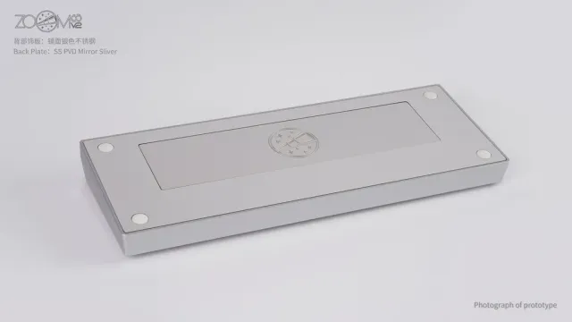 CoffeeKeys Zoom65 V2 back plate silver specchio