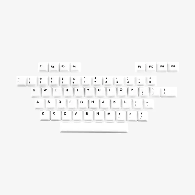 Cerakey A Set-Alpha Plus keycap ceramica set base bianco