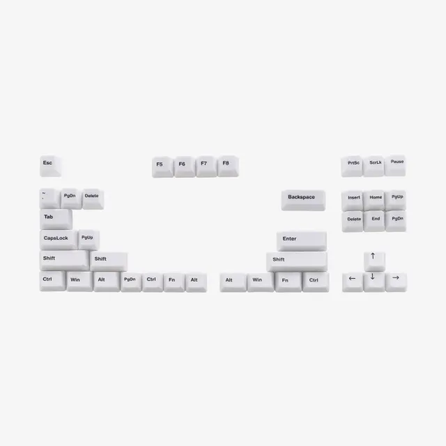 CoffeeKeys Set B TKL Matte keycaps ceramica nero 40 tasti
