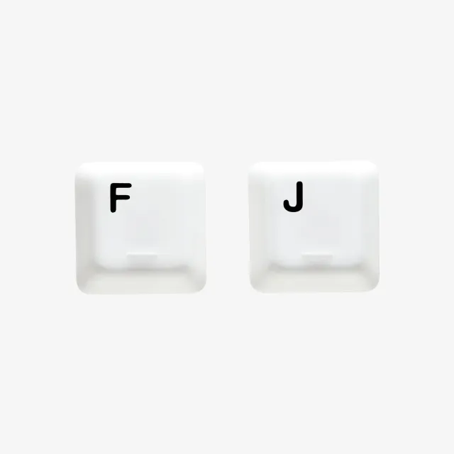 Cerakey I Set Homing F e J keycap ceramica bianco blank