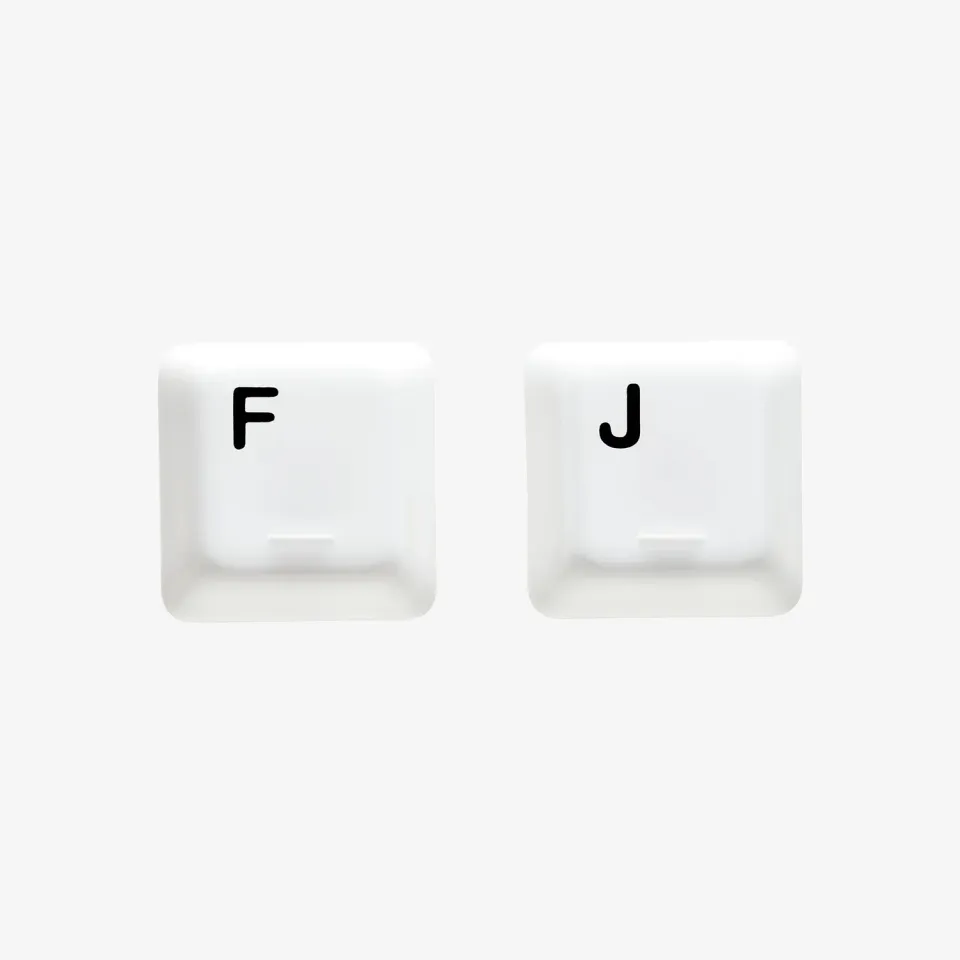 Cerakey I Set Homing F e J keycap ceramica bianco blank