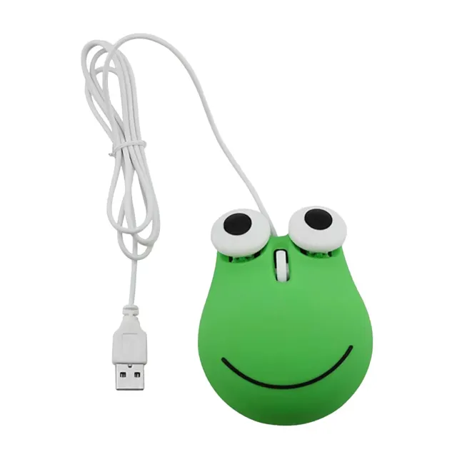 Zunate mouse USB a forma di rana verde cablato