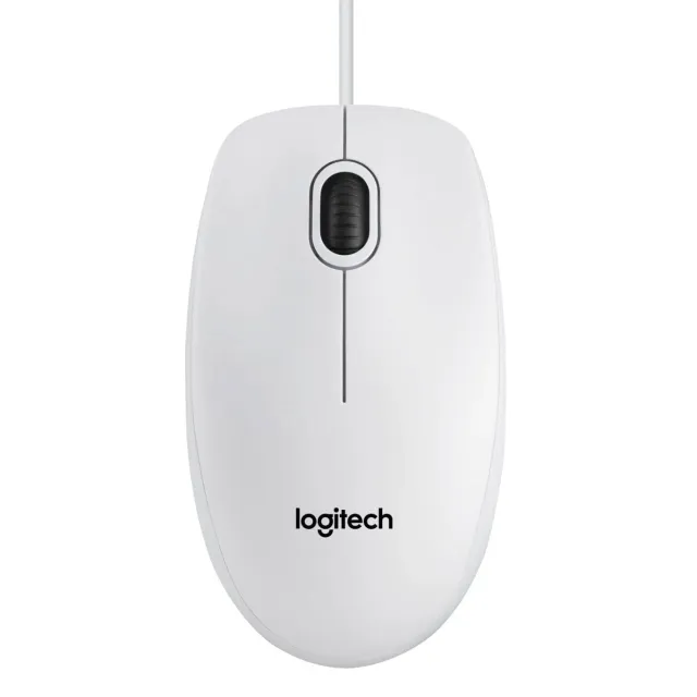 Logitech B100 mouse con filo USB bianco 800 DPI