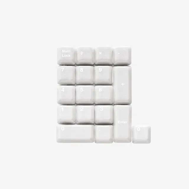 Cerakey C Set-Num keycaps ceramica bianchi