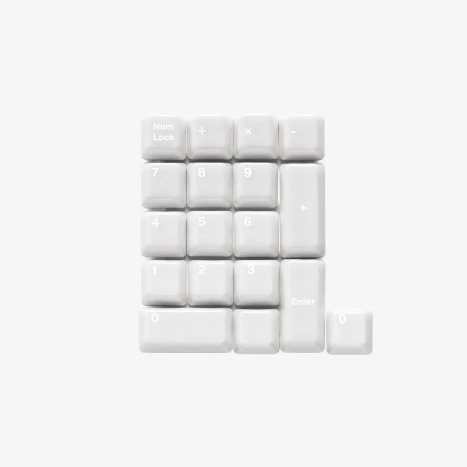 Cerakey C Set-Num keycaps ceramica bianchi