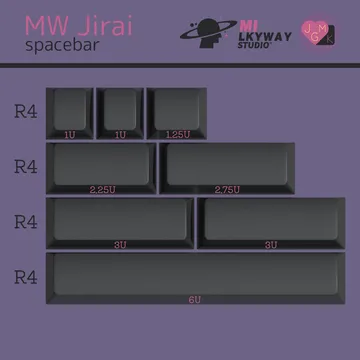 CoffeeKeys MW Jirai Set keycap rosa nero